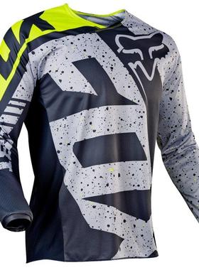 登山自行车长袖速降服FOX机车骑行速降服透气速干 干骑行上衣