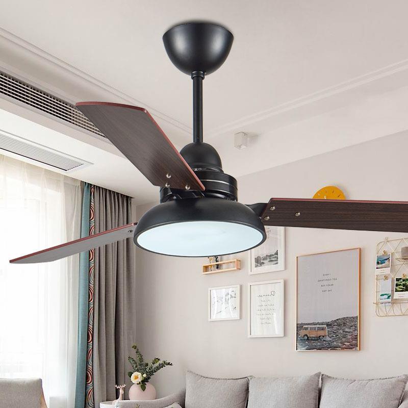 北厅欧764风扇灯餐吊扇灯客厅大室风力用电扇吊灯家卧带风扇吊灯