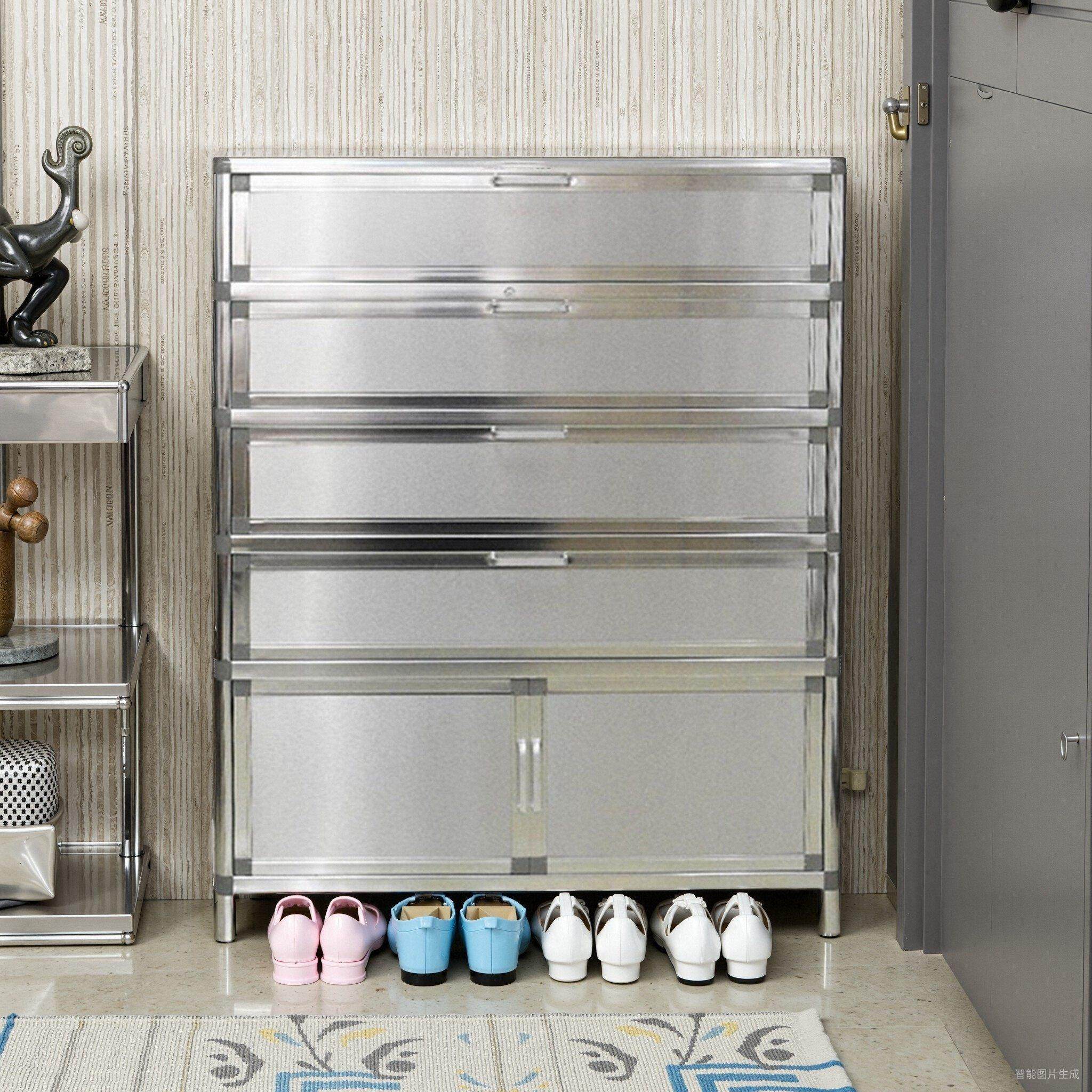 简约不锈钢鞋柜家用门口防水防晒户外阳台收纳柜大容量铝合金鞋架,住宅家具,鞋柜,淘宝优惠券,粉丝福利购,淘宝优惠卷