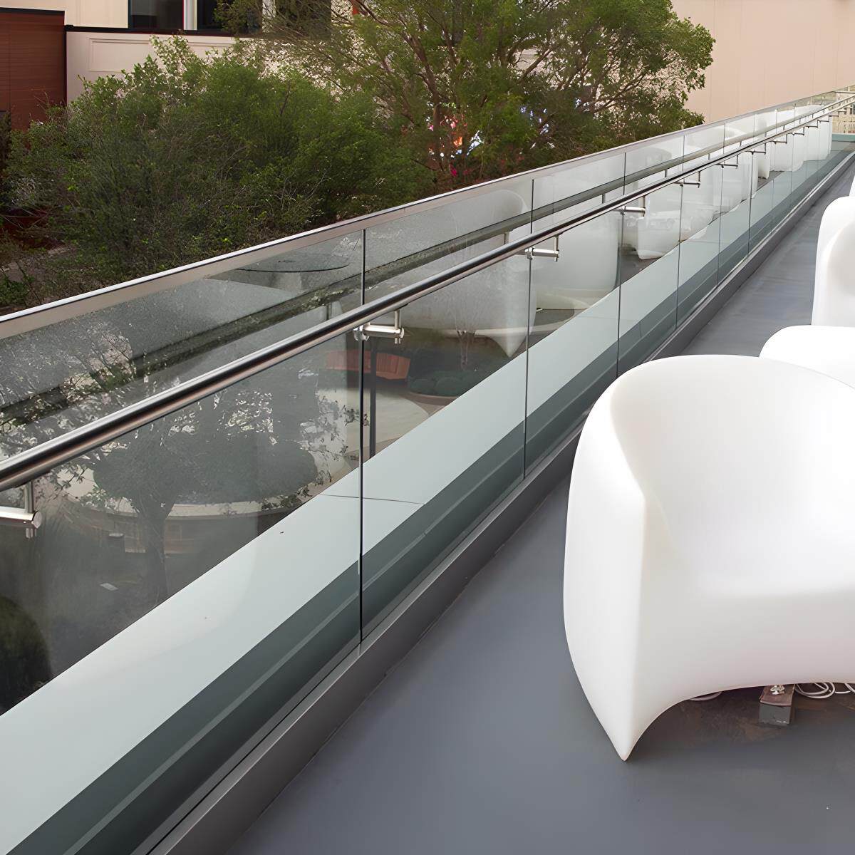 阳台钢化玻璃护栏极简自装楼梯扶手栏杆室内家用室外不锈钢护栏