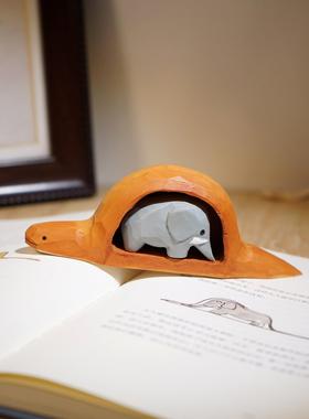 大人什么都不懂。手工木雕饰品蟒蛇吞帽小王子周边创意礼品