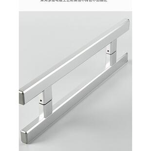 无框玻璃门拉手 大门把手 铝合金门把手办公室饭店包间门扶手黑色