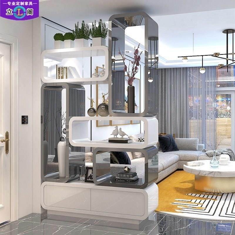 博古架简约现代进门双面玄关柜 北欧屏风隔断客厅装饰置物架酒柜,住宅家具,门厅/玄关柜/玄关架,淘宝优惠券,粉丝福利购,淘宝优惠卷