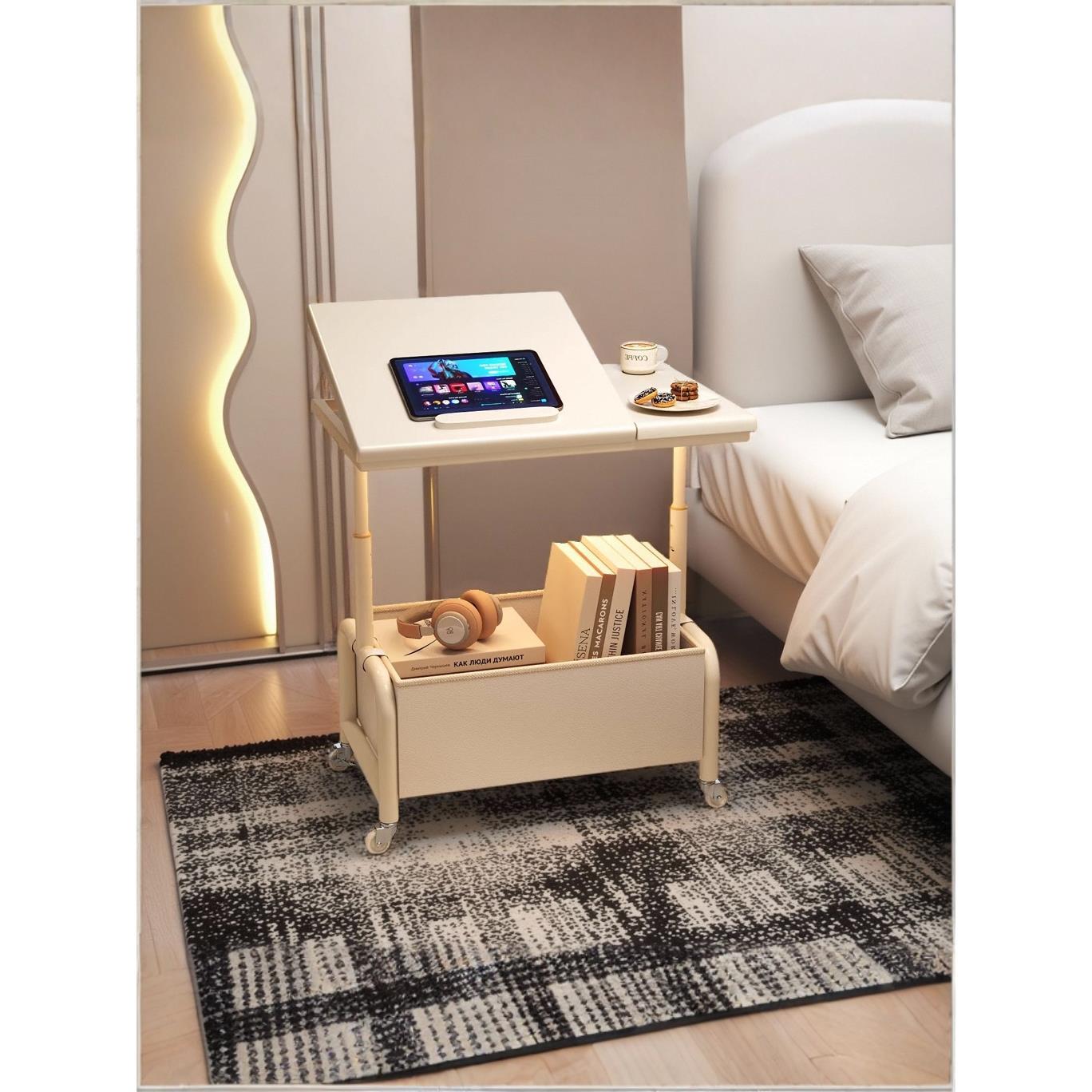 沙发边几边柜可移动茶几轻奢高级小桌子客厅小推车床头侧边置物架