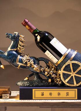马到成功轻奢创意红酒架酒柜摆件搬新房家居摆设礼物乔迁装饰礼品