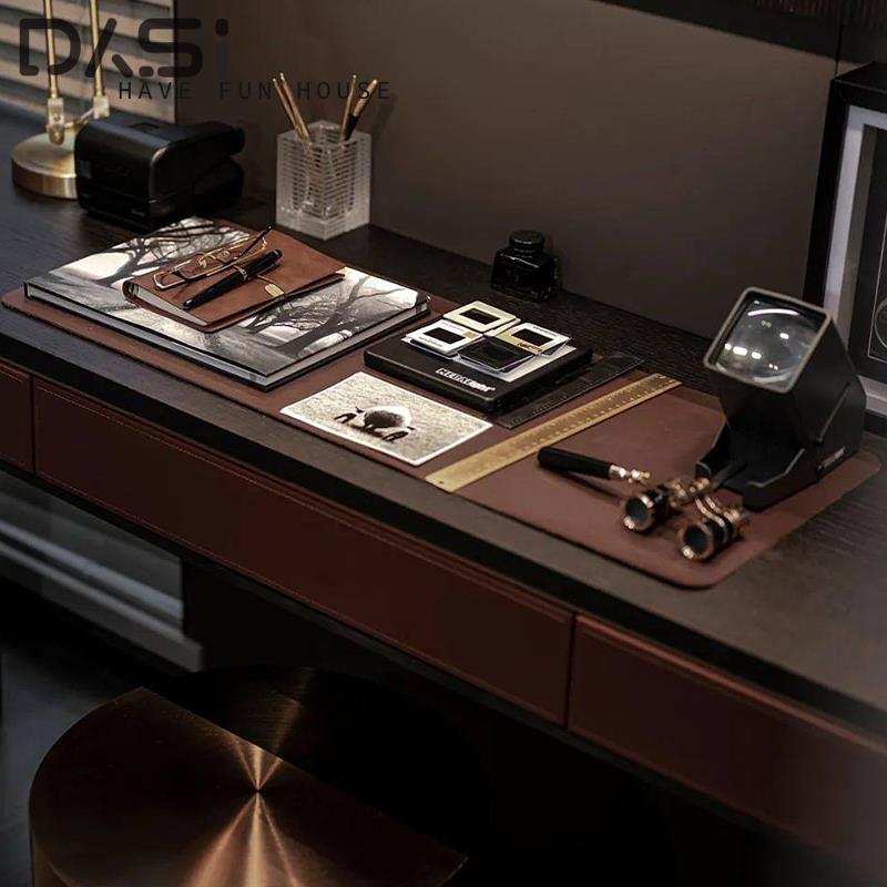 样板间书桌下拍摄组合装饰摆件现代简约客厅放大镜饰品钢笔笔筒