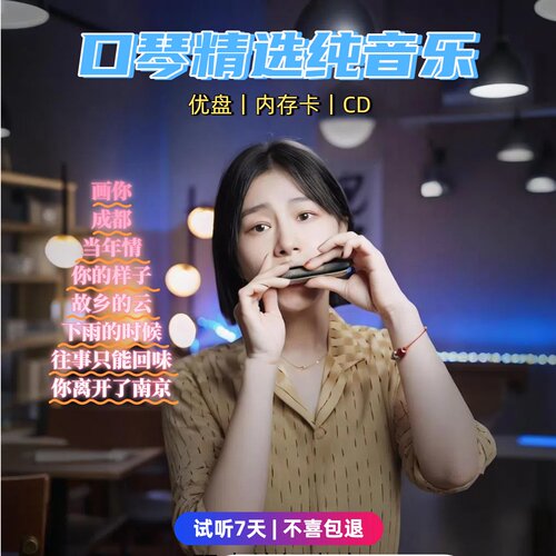 车载口琴纯音乐U盘精选抖音热门抒情口琴纯音乐无损优盘TF卡