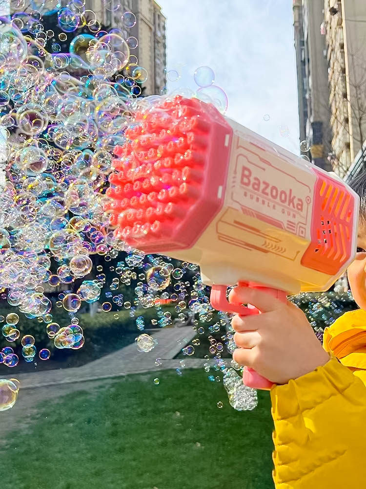 NEW YEARS POROUS FIREWORKS BUBBLE MACHINEINTERNET CELEBRITY LUMINOUS FESTIVE PORTABLE AUTOMATIC BUBBLE MACHINECHILDRENS NEW YEARS TOYS POPULAR