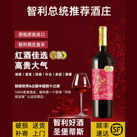智利总统推荐圣堡蒂斯半甜红葡萄酒高端进口红酒礼盒6支宴席整箱
