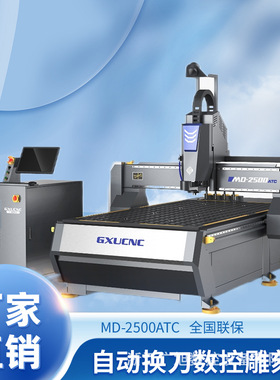 cnc雕刻机数控雕刻机自动换刀型材雕刻机全自动雕刻机 MD2500ATC