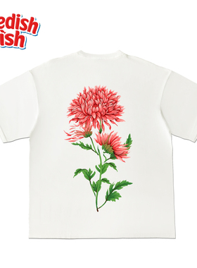 interesting灵魂 美潮花卉JHYQ无性别设计感小众嘻哈Ootd短袖T恤