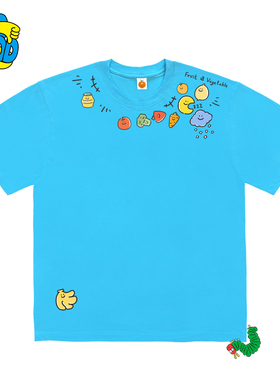 interesting灵魂！美潮嘻哈rap简约创意原创拼接设计感卡通短袖T