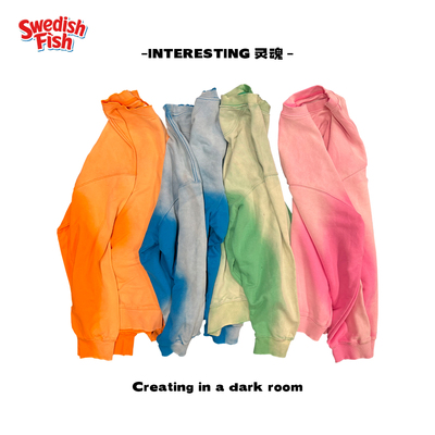 interesting灵魂 美式街头嘻哈oversize奢潮朋克无性别圆领卫衣