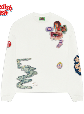 interesting灵魂！高街穿搭慵懒风厚重感240g重磅小众全棉长袖T恤