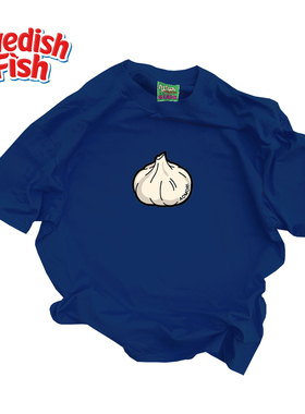 深蓝色！潮牌穿搭Ootd原创小众美式无性别大码重磅宽松短袖T恤