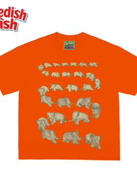 interesting灵魂 创意小众JHYQ小象艺术卡通动漫美潮无性别短袖T