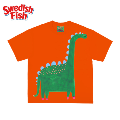 interesting灵魂 动漫卡通恐龙童趣oversize设计感潮牌穿搭短袖T