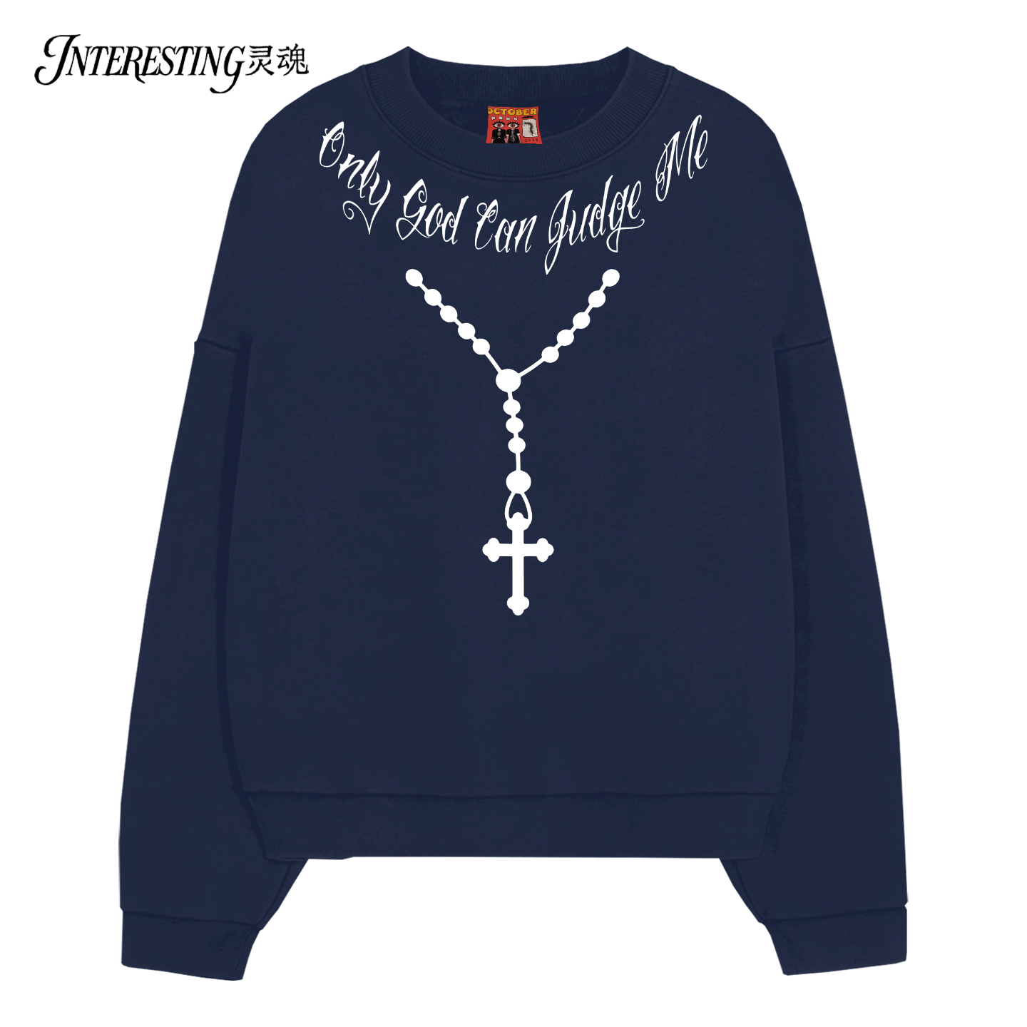 街头设计感情侣美式卡通oldschoolvintage奢潮穿搭高级感圆领卫衣