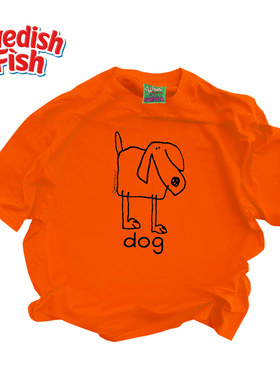 240g橙色！阿美咔叽oversize无性别百搭亮色重磅纯棉ins小众短袖T