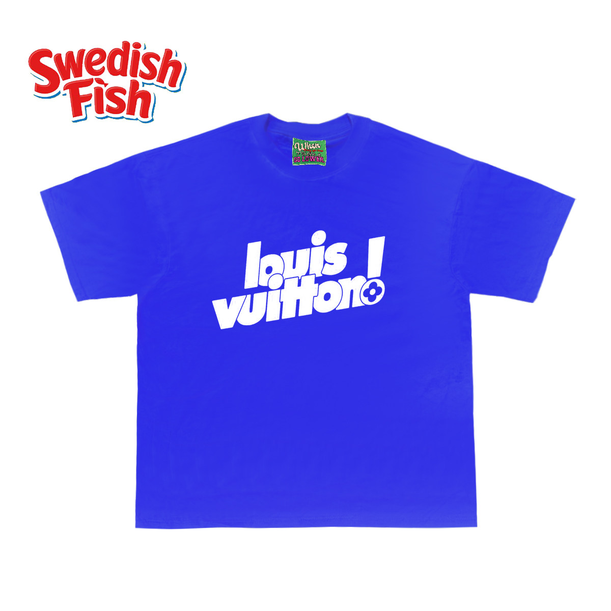 克莱因蓝！原创小众奢潮oldschool高级感落肩重磅纯棉ins短袖T恤,男装,时尚防晒服,淘宝优惠券,粉丝福利购,淘宝优惠卷