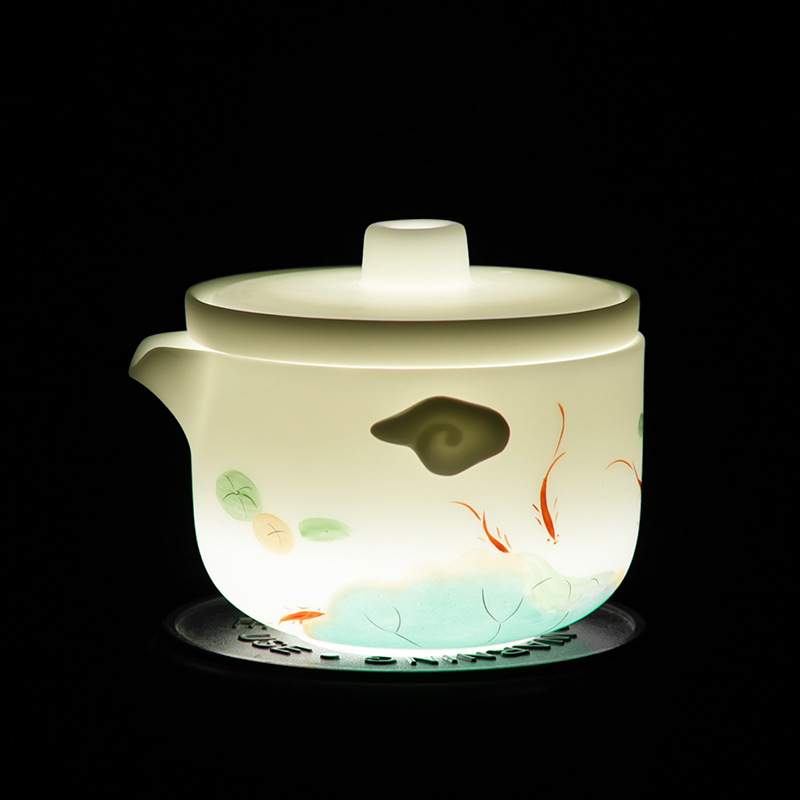 手工手绘冰种家用茶壶陶瓷复古过滤中式泡茶壶大容量日式高档茶具