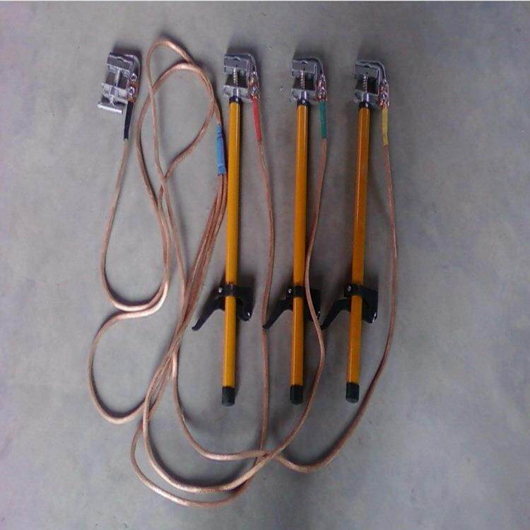 双舌高压短路接地线手握母排接地棒螺旋绝缘接地棒