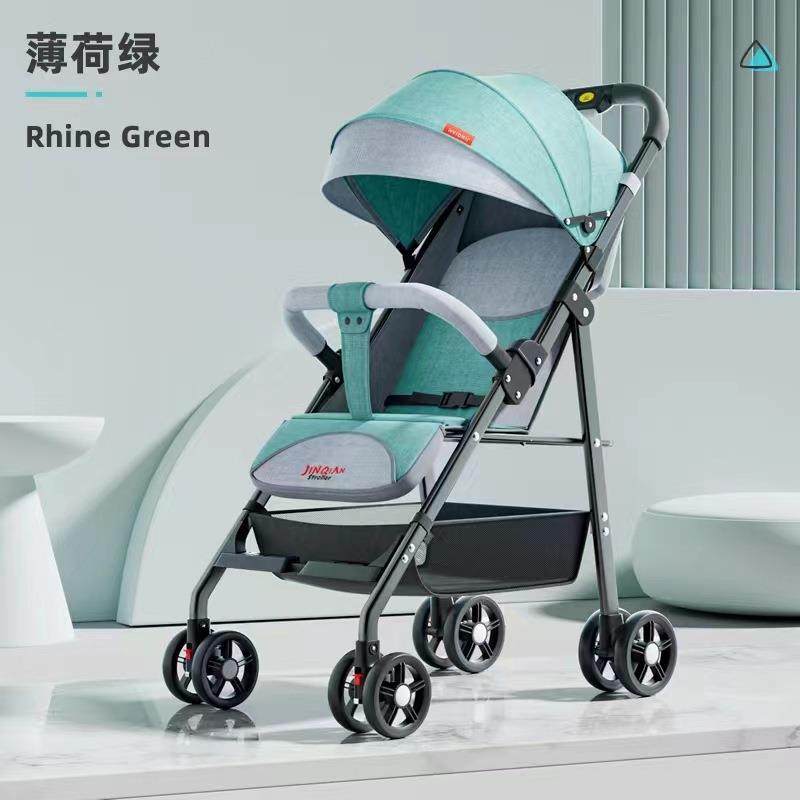 婴儿推车可坐可躺一键收车超轻便减震遛娃新生儿高档折叠手推车