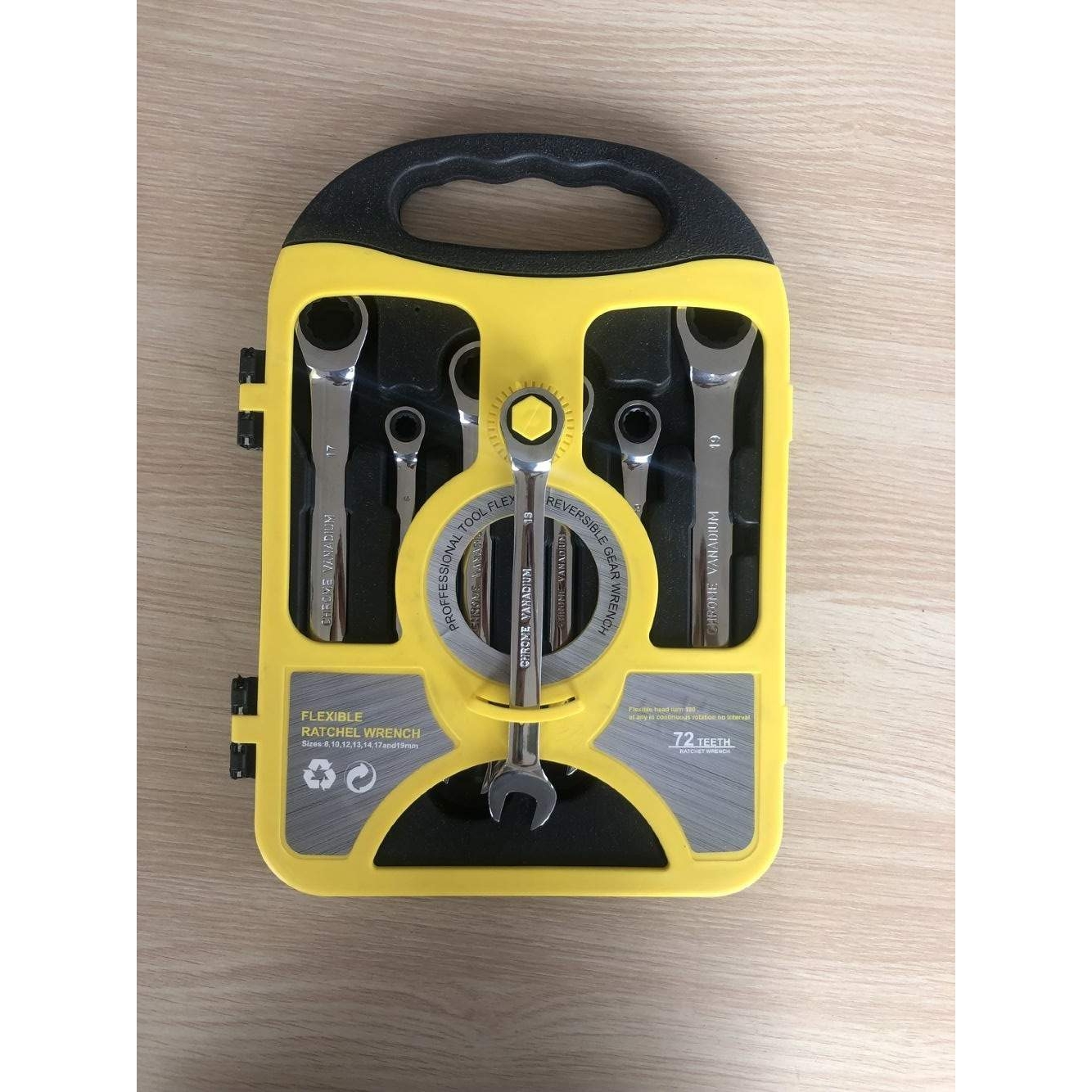 七件套棘轮两用扳手 梅花棘轮扳手套装 汽修汽保工具