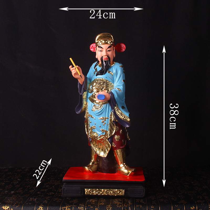 文武判官神像81216英寸树脂彩绘家用供奉城隍冥府判官工艺品桌面