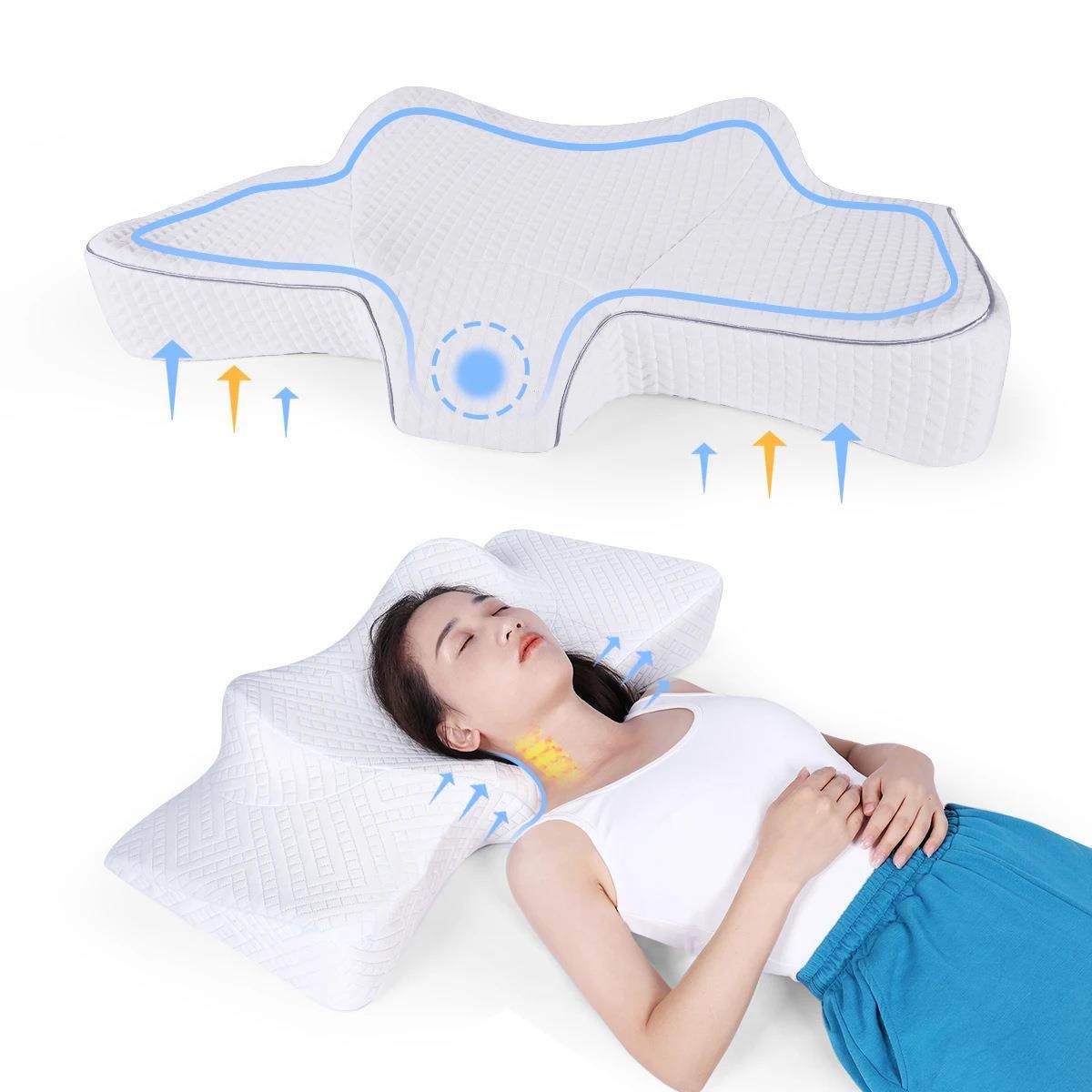 新款防侧睡枕头多功能记忆棉枕慢回弹护颈舒缓睡眠记忆枕
