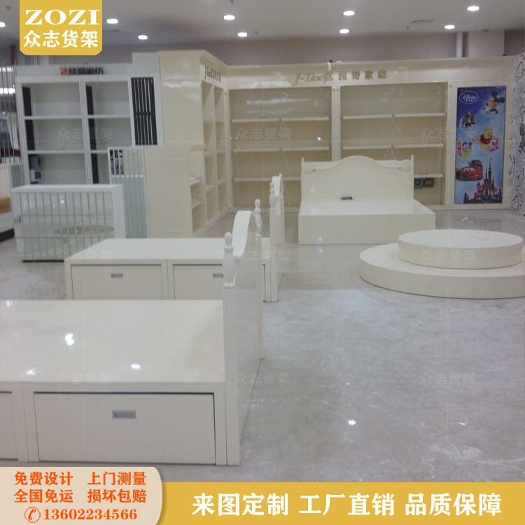 家纺床上用品展示柜靠墙高柜床垫棉被枕头烤漆陈列柜欧式厂家设计