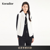 气质两面穿皮草马甲 2025冬季 水貂毛 Koradior珂莱蒂尔商场同款