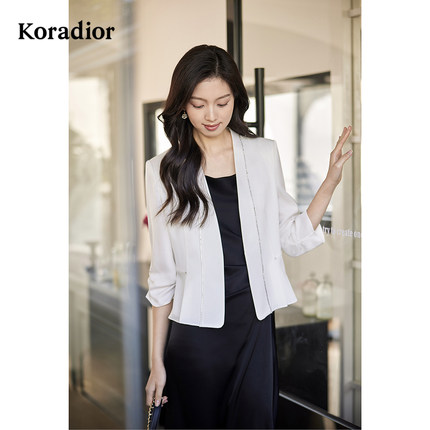 【醋酸】Koradior珂莱蒂尔商场同款2025春新款气质显瘦西装外套女