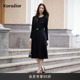 优雅赫本风连衣裙女 2025秋季 绵羊毛 Koradior珂莱蒂尔商场同款