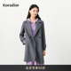 气质毛呢外套大衣 春新款 山羊绒 Koradior珂莱蒂尔商场同款