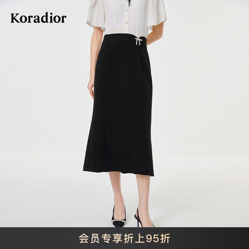 【醋酸】Koradior珂莱蒂尔商场同款2025夏新款气质百搭鱼尾半身裙,女装/女士精品,半身裙,淘宝优惠券,粉丝福利购,淘宝优惠卷