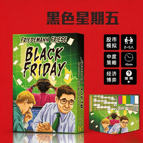 黑色星期五股市炒股聚会桌游卡牌