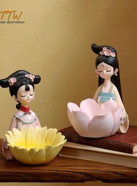 新中式古风时尚创意家居客厅餐桌装饰玄关收纳乔迁新居送礼物摆件