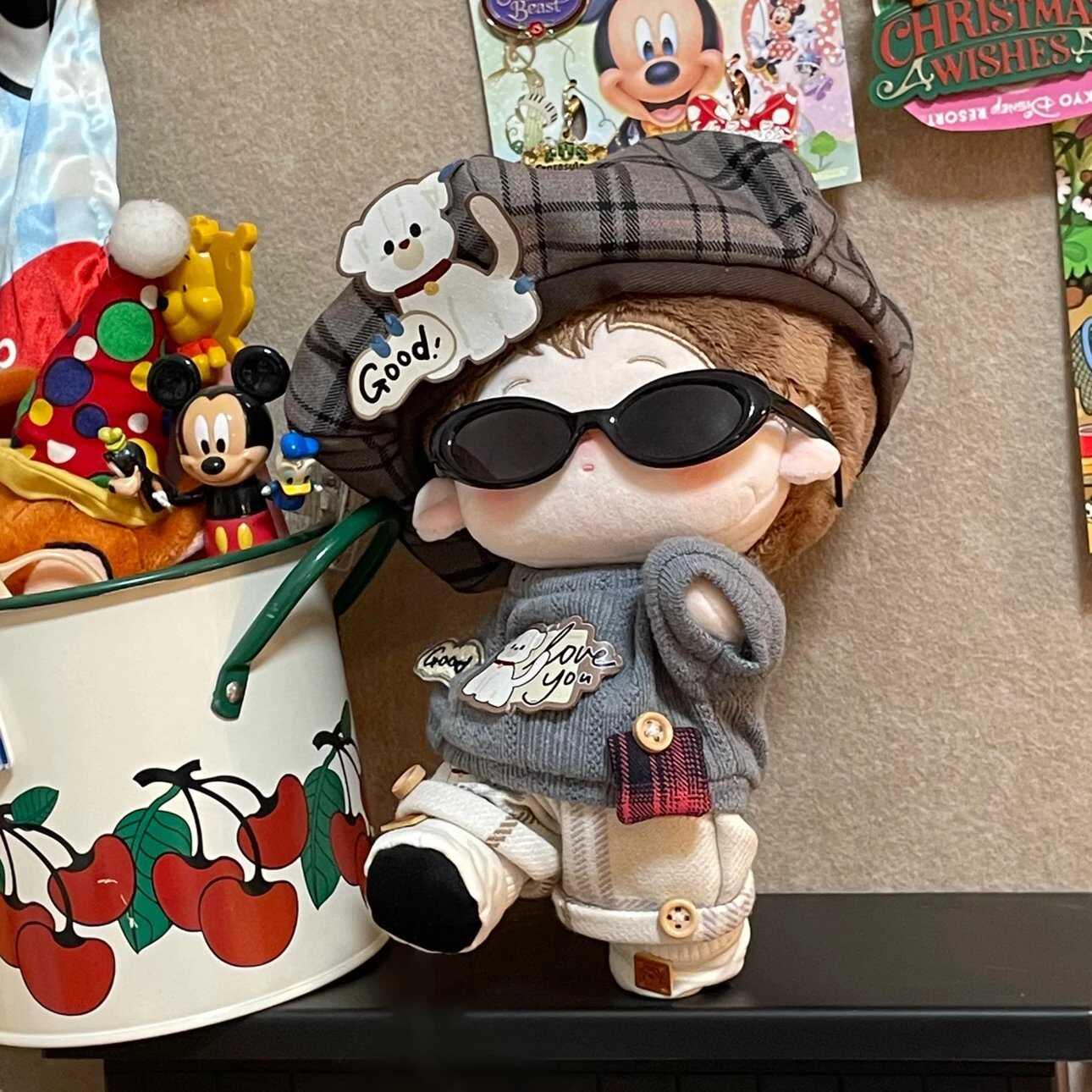 20cm厘米娃衣棉花娃娃公仔衣服夹克卫衣外套玩偶洋派衣服替换套装