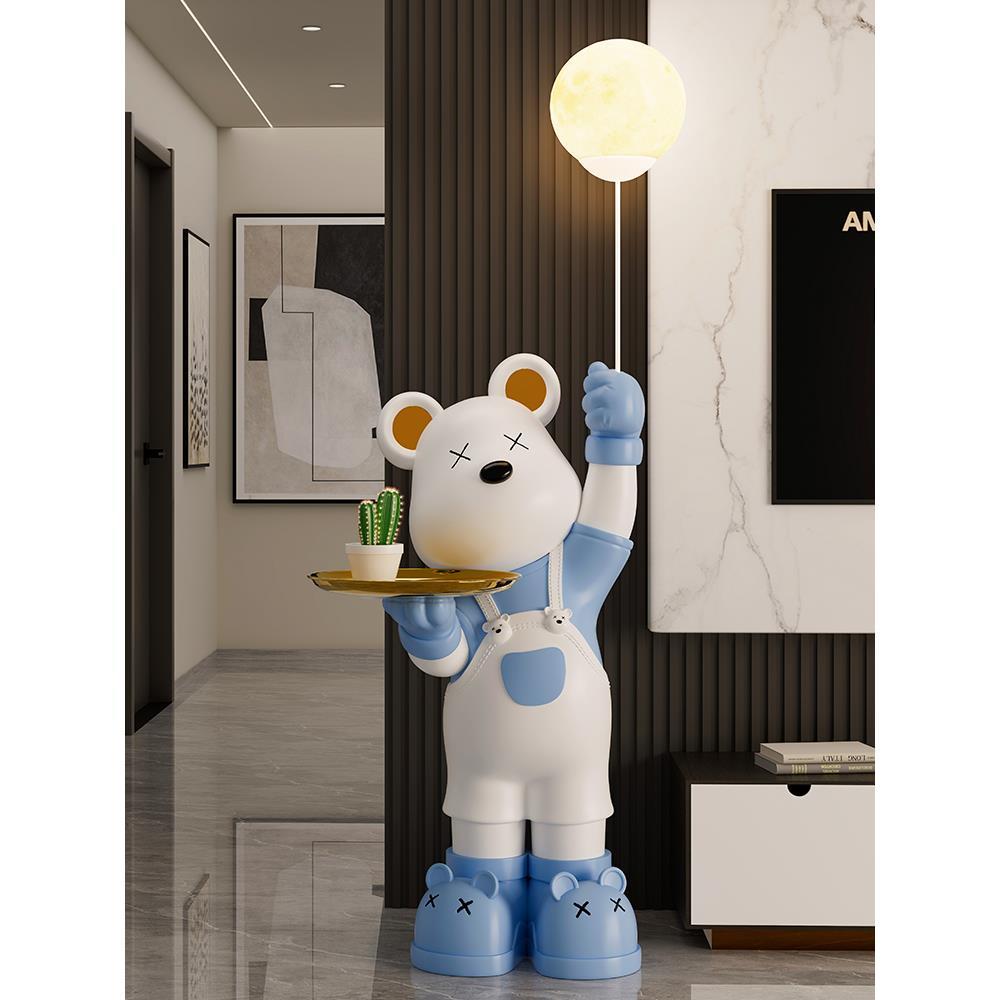 暴力熊落地摆件月球灯客厅大型电视柜旁家居装饰搬家乔迁新居礼品