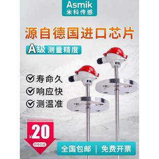 微型铠装热电偶K型4-20Ma热敏电阻Wzp输出Wrn-130/230温度传感器