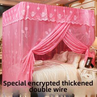 豪华老式蚊帐床蚊帐家庭卧室1.5米床加厚加密1.96米单门宫殿落地