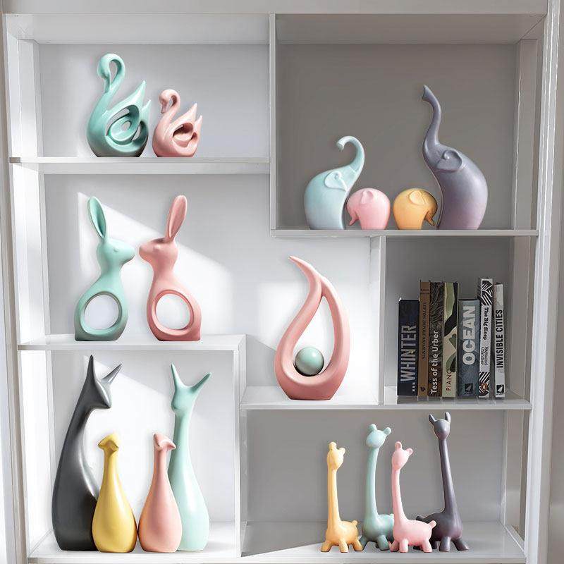 装饰品北欧小摆件陶瓷现代简约轻奢风客厅卧室内书房桌面酒柜家居,家居饰品,装饰摆件,淘宝优惠券,粉丝福利购,淘宝优惠卷