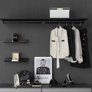 轻奢样板房衣服摆件衣帽间软装黑白鞋包帽子首饰衣柜展厅饰品搭配