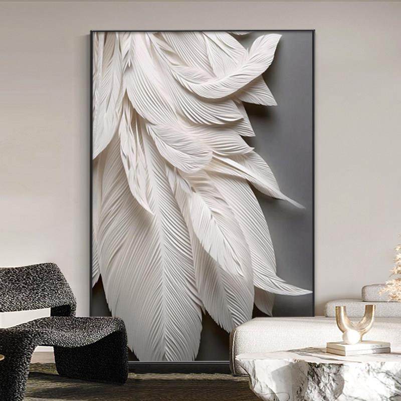 现代简约客厅装饰画 画高级感沙发背景墙壁画 画落地羽毛挂画 画,家居饰品,现代装饰画,淘宝优惠券,粉丝福利购,淘宝优惠卷