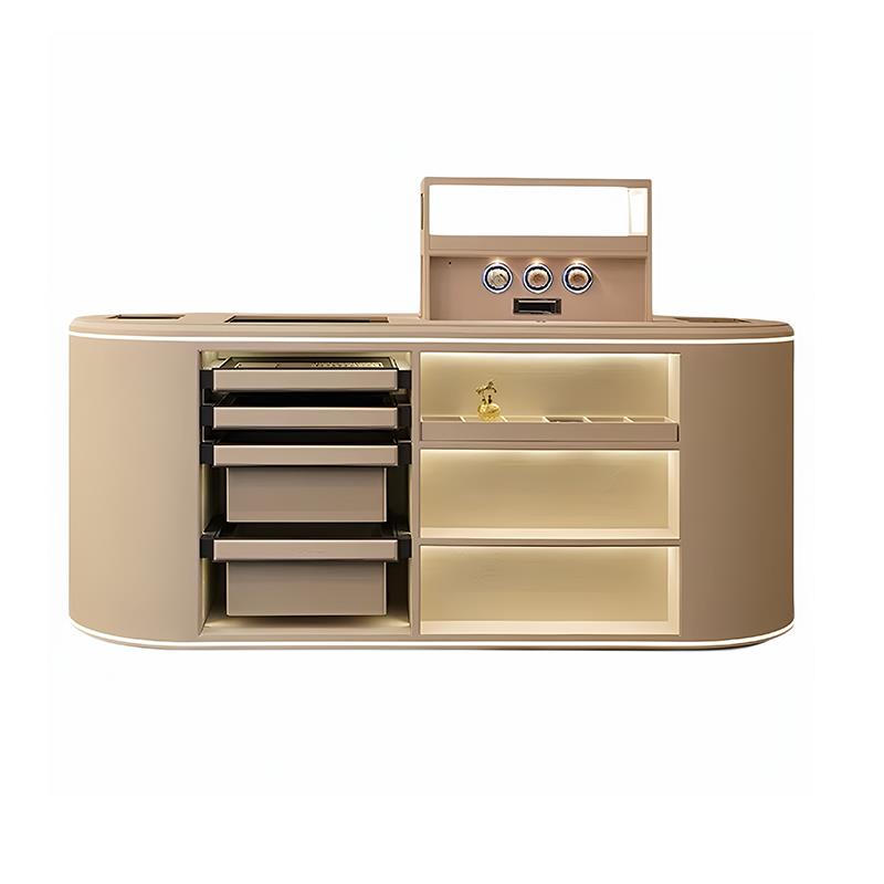 轻奢艺术落地首饰柜高端别墅家用时尚高级感储物柜衣帽间中岛柜