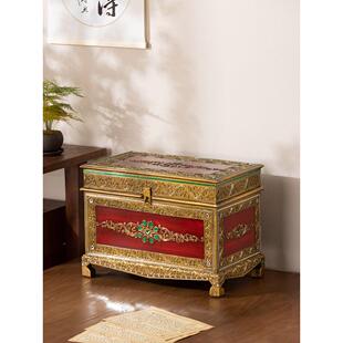 泰式覆古功德箱家用实木东南亚风格寺庙佛堂宗祠募捐捐款箱投币箱