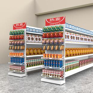 超市便利店货架端头促销架零食置物架包柱子靠柱展示架药店架子