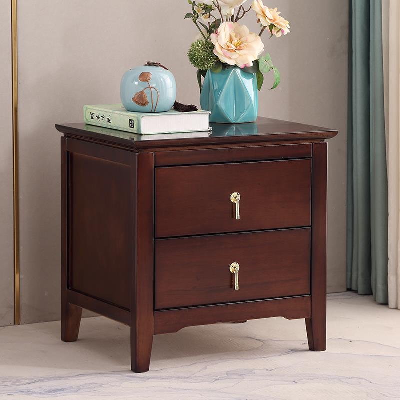 新中式实木床头柜现代简约家用宿舍床边柜卧室小户型储物柜免安装