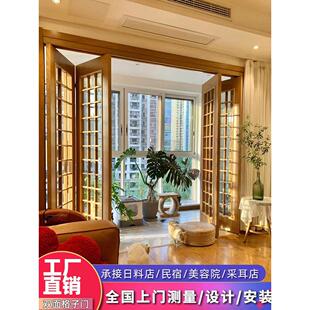 实木法式折叠门推拉门厨房移门室内门浴室门阳台门玻璃门厕所门